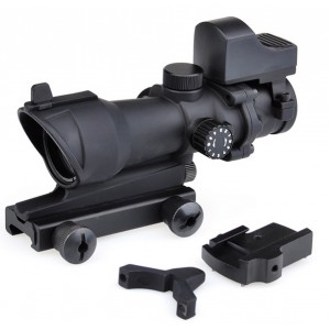 Прицел оптический AIM-O ACOG 4×32 Scope Red/Green Reticle with Mini Red Dot Black AO5320-BK